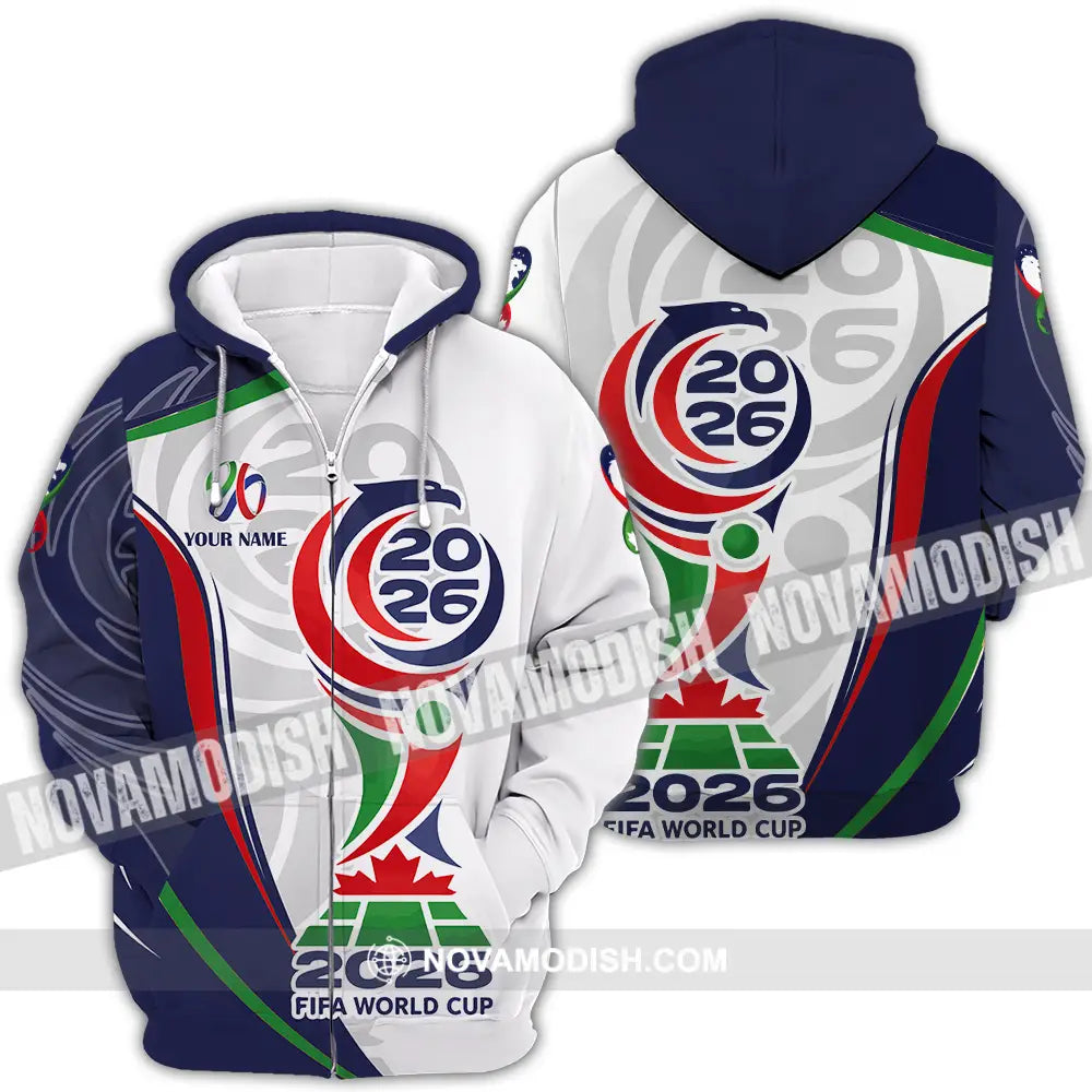 Unisex Shirt - Custom World Cup 2026 3D Shirt Zipper Hoodie / S T-shirt