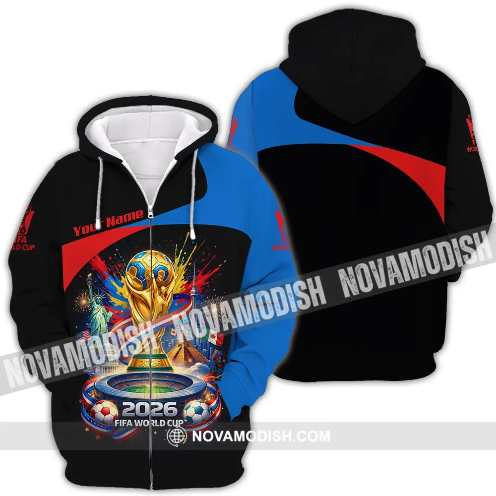Unisex Shirt - Custom World Cup 2026 3D Shirt - Zipper Hoodie / S - T-shirt