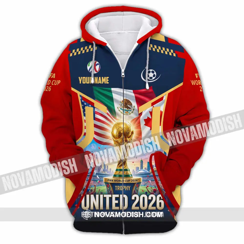 Unisex Shirt - Custom World Cup 2026 3D Shirt - Zipper Hoodie / S - T-shirt