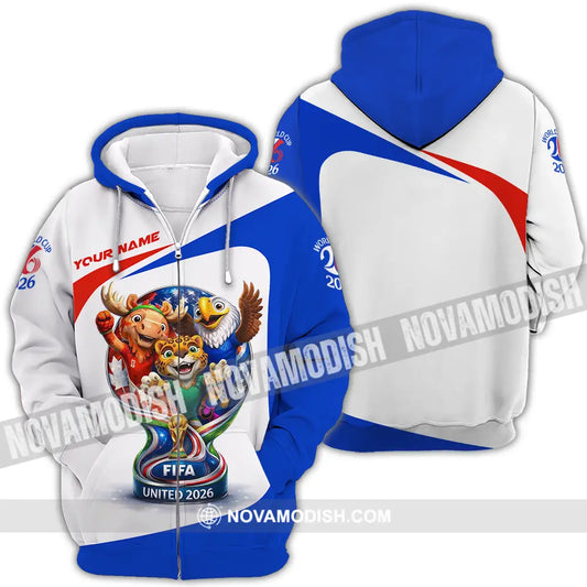 Unisex Shirt - Custom World Cup 2026 3D Shirt Zipper Hoodie / S T-shirt