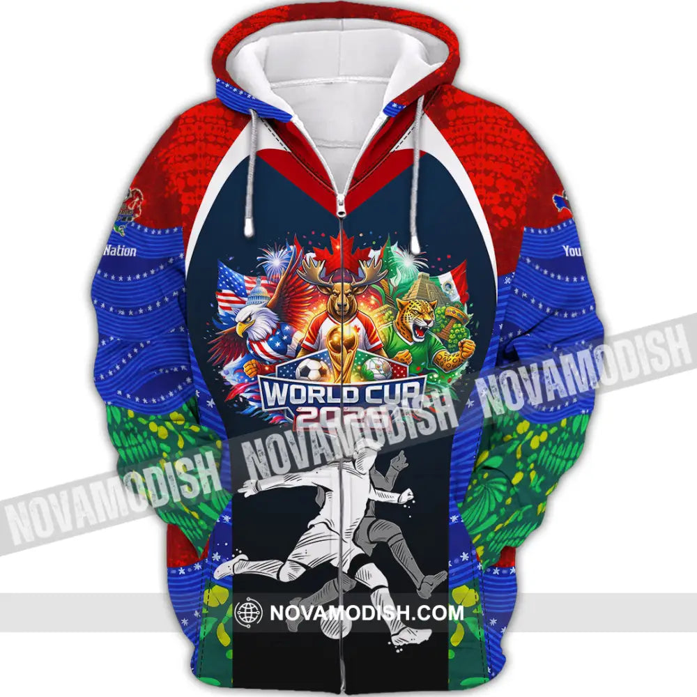 Unisex Shirt - Custom World Cup 2026 3D Shirt - Zipper Hoodie / S - T-shirt