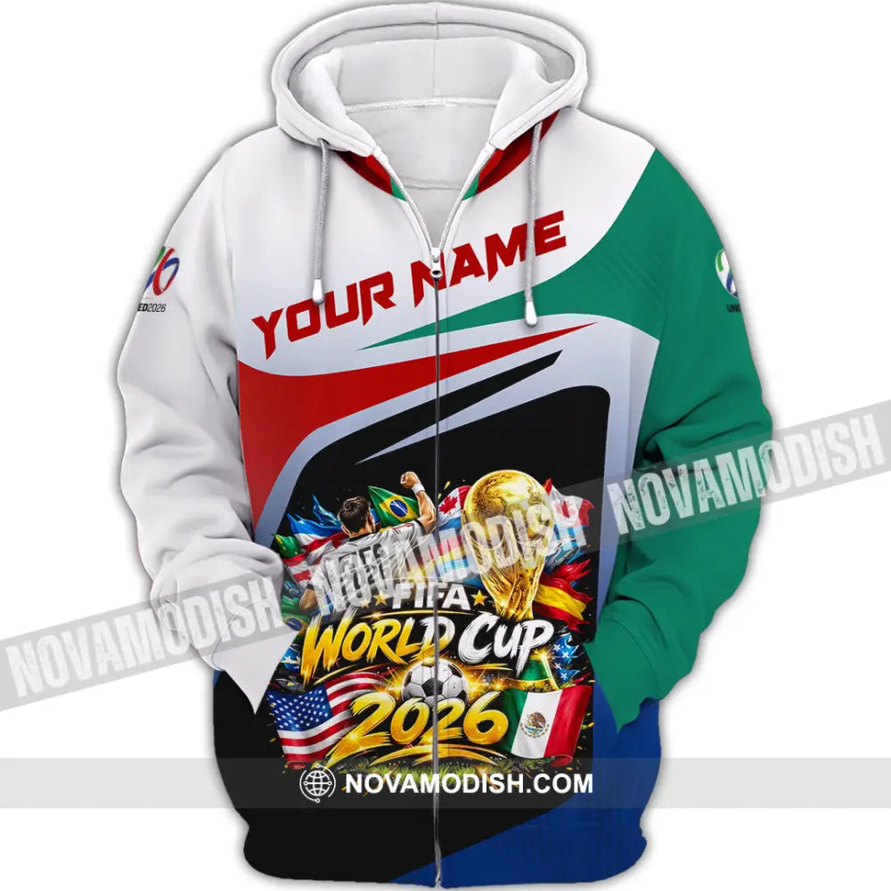 Unisex Shirt - Custom World Cup 2026 3D Shirt - Zipper Hoodie / S - T-shirt