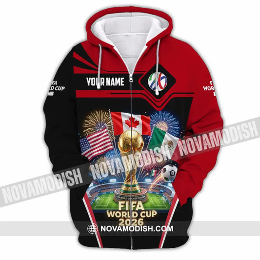 Unisex Shirt - Custom World Cup 2026 3D Shirt Zipper Hoodie / S T-shirt
