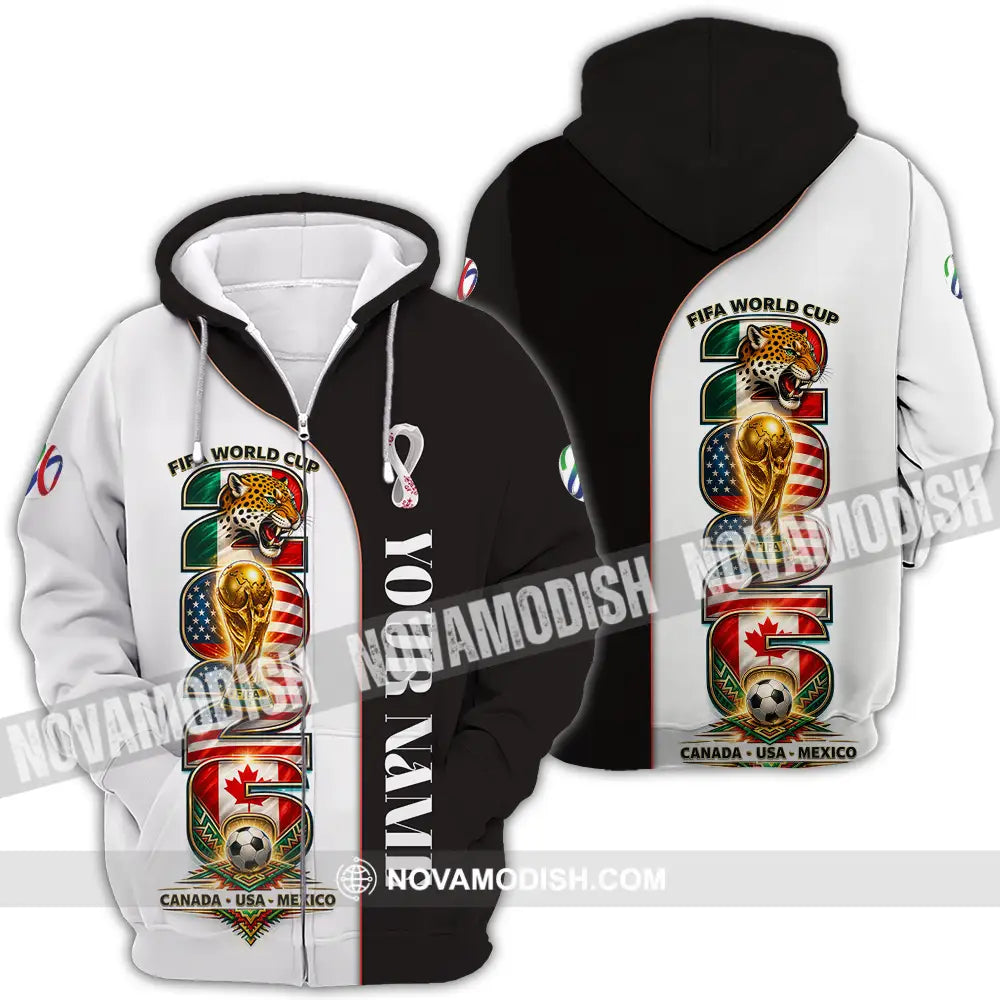 Unisex Shirt - Custom World Cup 2026 3D Shirt Zipper Hoodie / S T-shirt