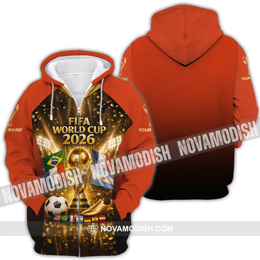 Unisex Shirt - Custom World Cup 2026 3D Shirt Zipper Hoodie / S T-shirt