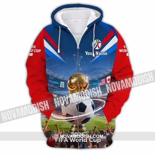 Unisex Shirt - Custom World Cup 2026 3D Shirt Zipper Hoodie / S T-shirt