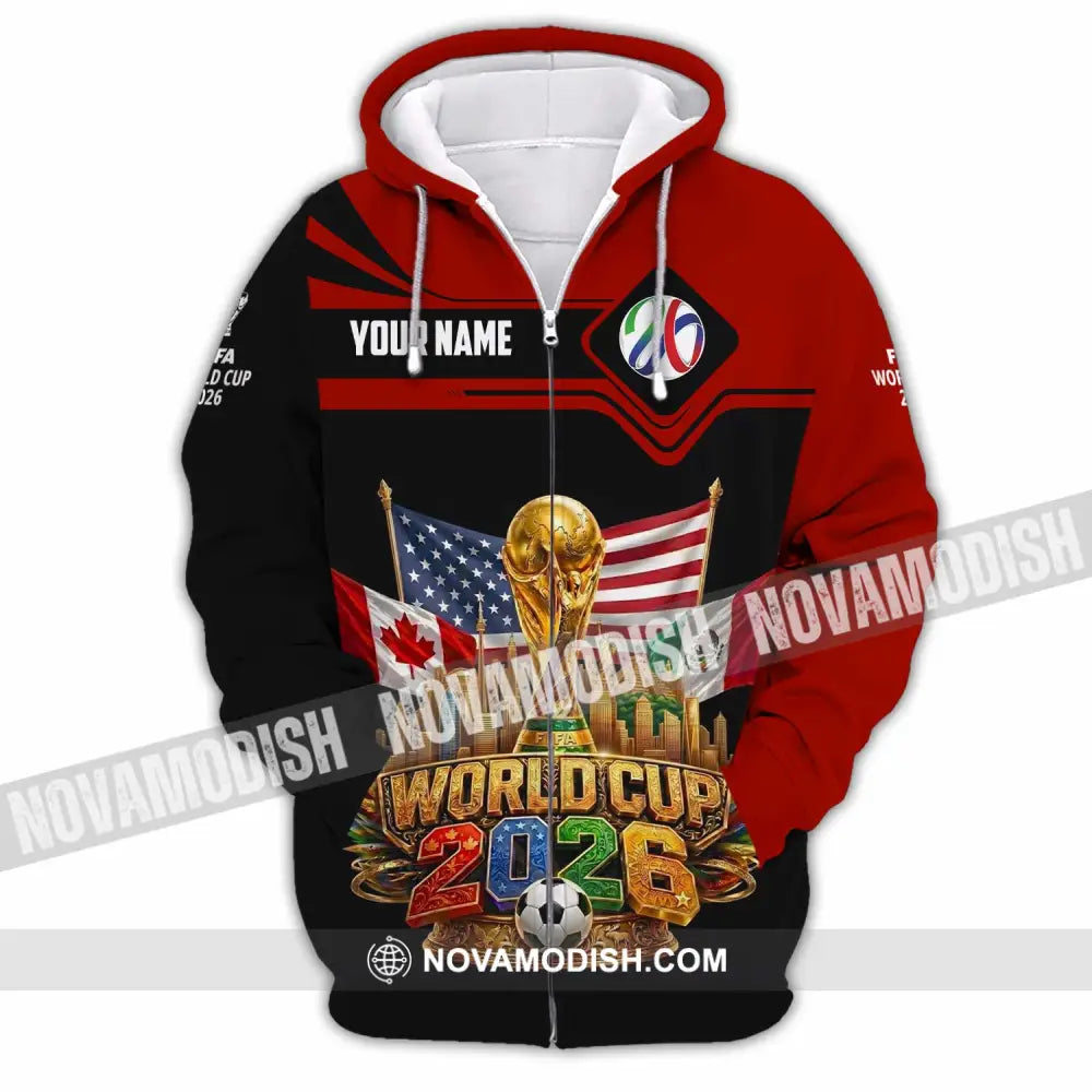 Unisex Shirt - Custom World Cup 2026 3D Shirt - Zipper Hoodie / S - T-shirt