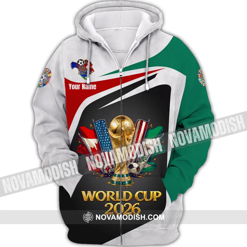 Unisex Shirt - Custom World Cup 2026 3D Shirt - Zipper Hoodie / S - T-shirt