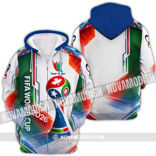 Unisex Shirt - Custom World Cup 2026 3D Shirt Zipper Hoodie / S T-shirt