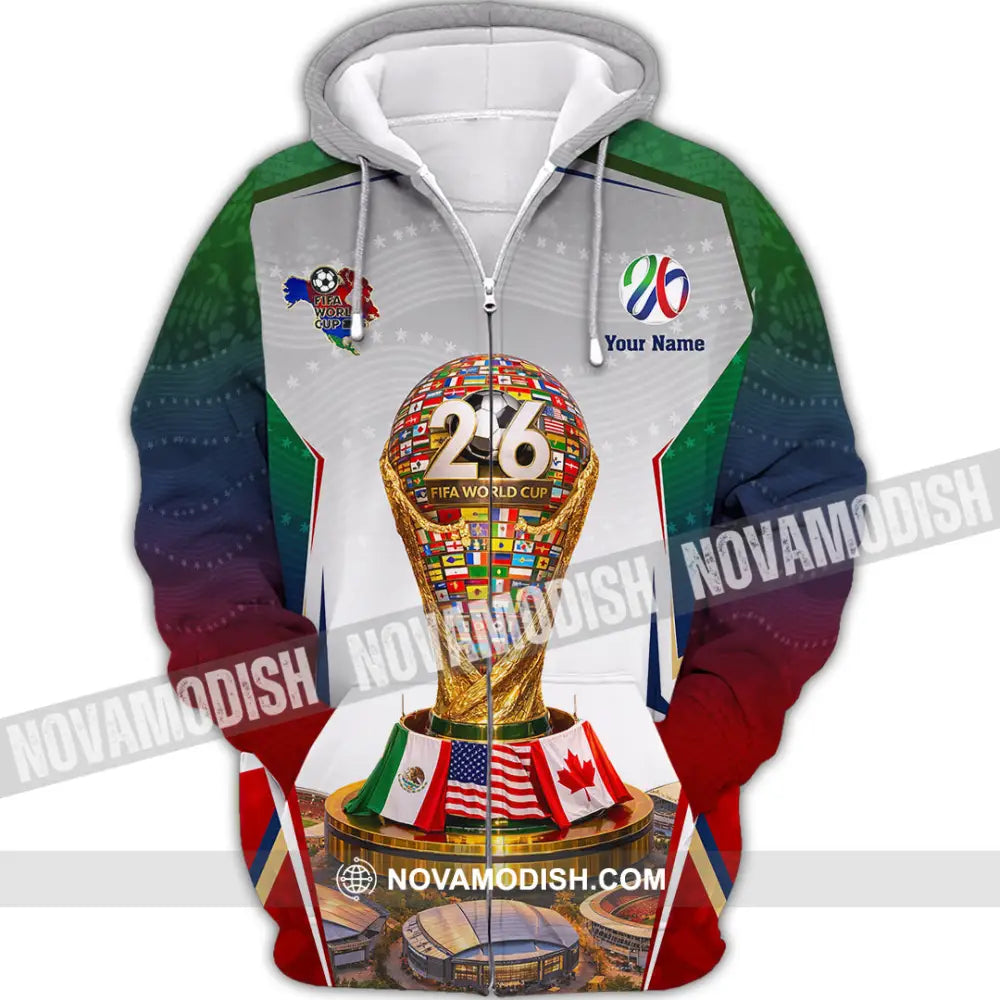 Unisex Shirt - Custom World Cup 2026 3D Shirt - Zipper Hoodie / S - T-shirt