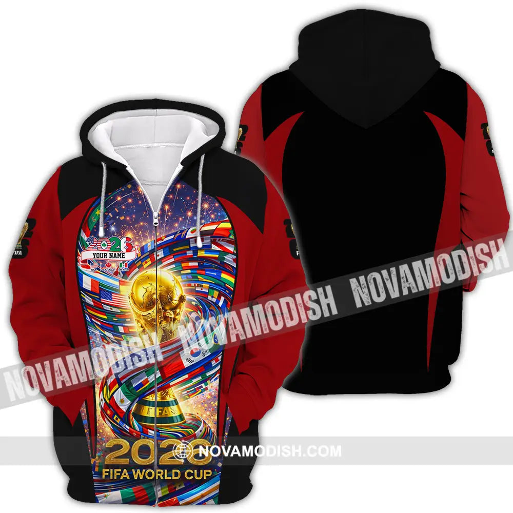 Unisex Shirt - Custom World Cup 2026 3D Shirt Zipper Hoodie / S T-shirt
