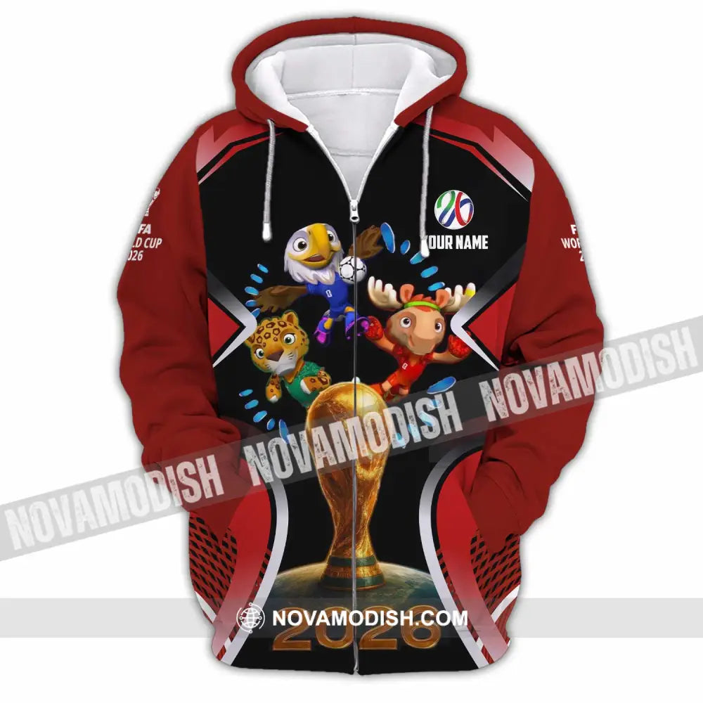 Unisex Shirt - Custom World Cup 2026 3D Shirt - Zipper Hoodie / S - T-shirt