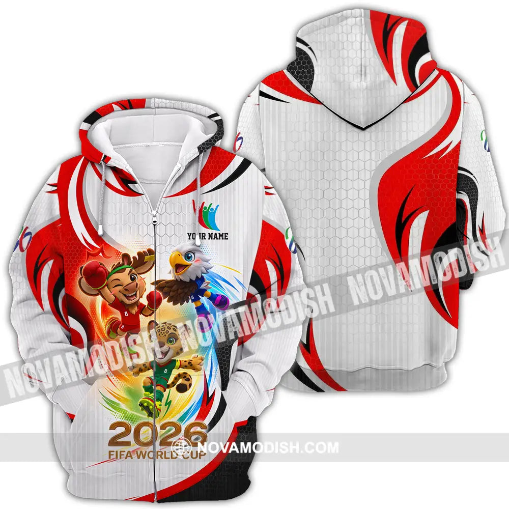 Unisex Shirt - Custom World Cup 2026 3D Shirt Zipper Hoodie / S T-shirt