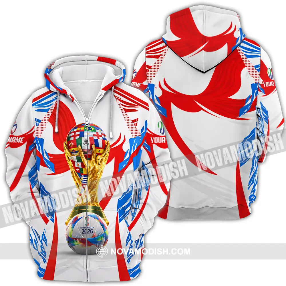 Unisex Shirt - Custom World Cup 2026 3D Shirt Zipper Hoodie / S T-shirt