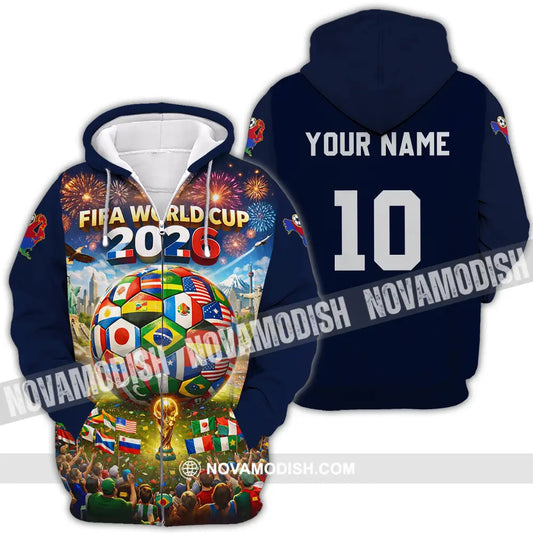 Unisex Shirt - Custom World Cup 2026 3D Shirt Zipper Hoodie / S T-shirt