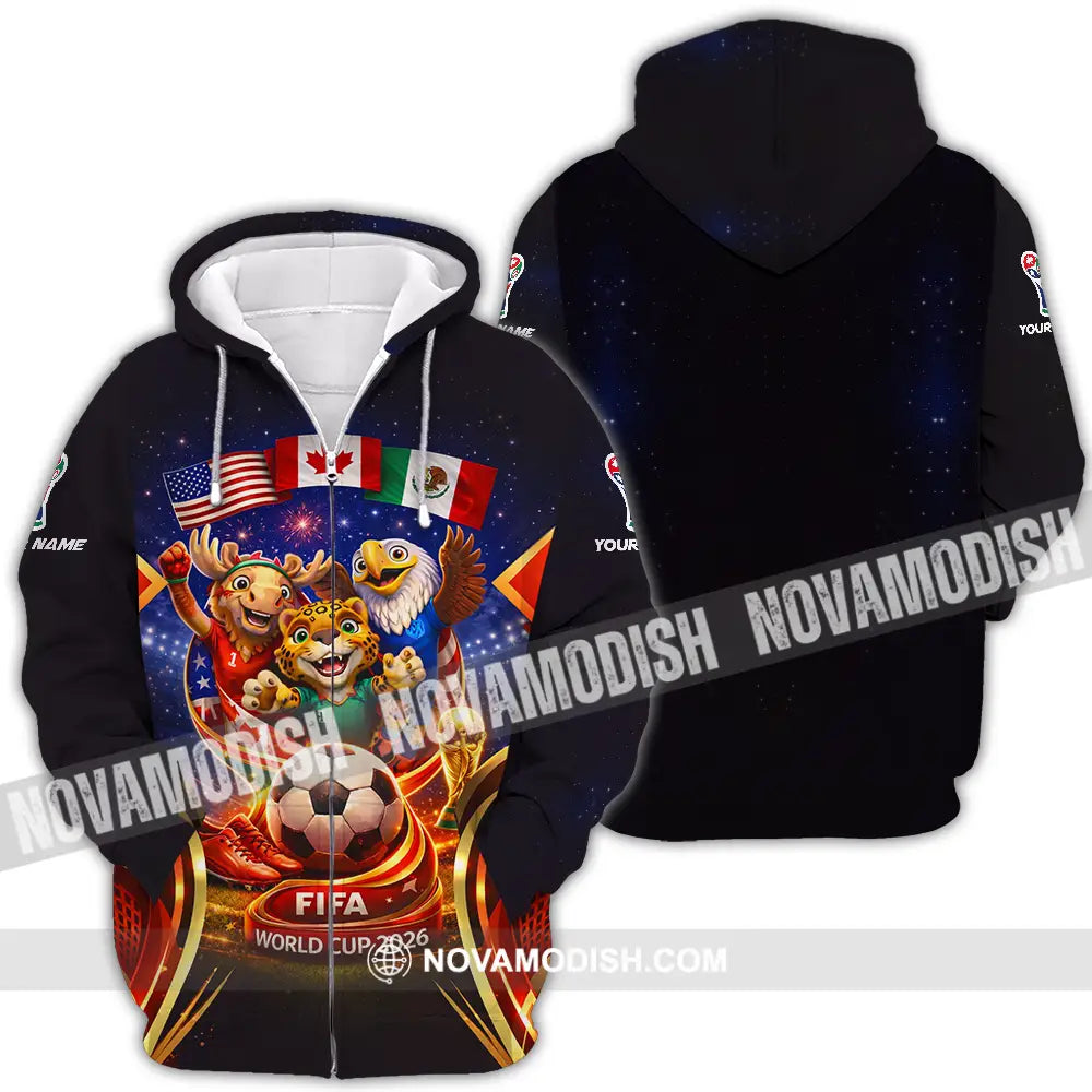 Unisex Shirt - Custom World Cup 2026 3D Shirt Zipper Hoodie / S T-shirt