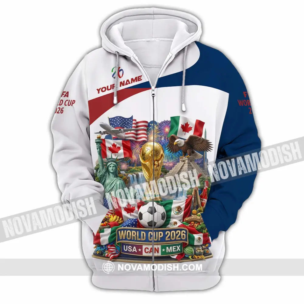 Unisex Shirt - Custom World Cup 2026 3D Shirt - Zipper Hoodie / S - T-shirt