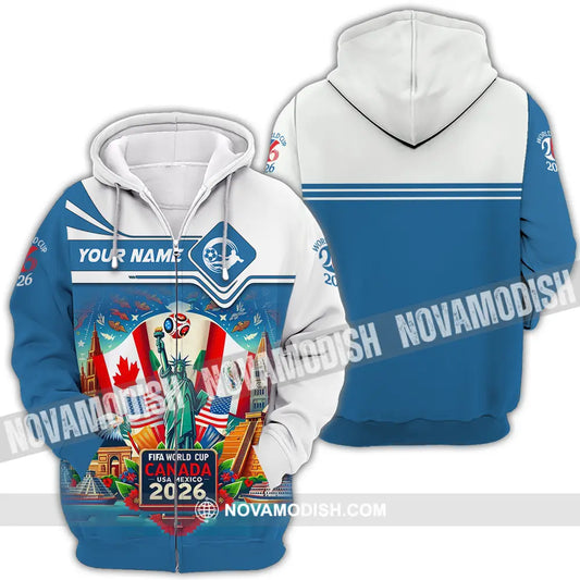 Unisex Shirt - Custom World Cup 2026 3D Shirt Zipper Hoodie / S T-shirt