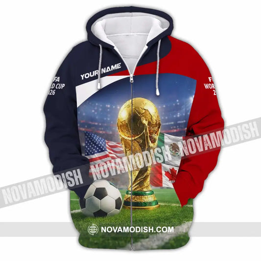 Unisex Shirt - Custom World Cup 2026 3D Shirt Zipper Hoodie / S T-shirt