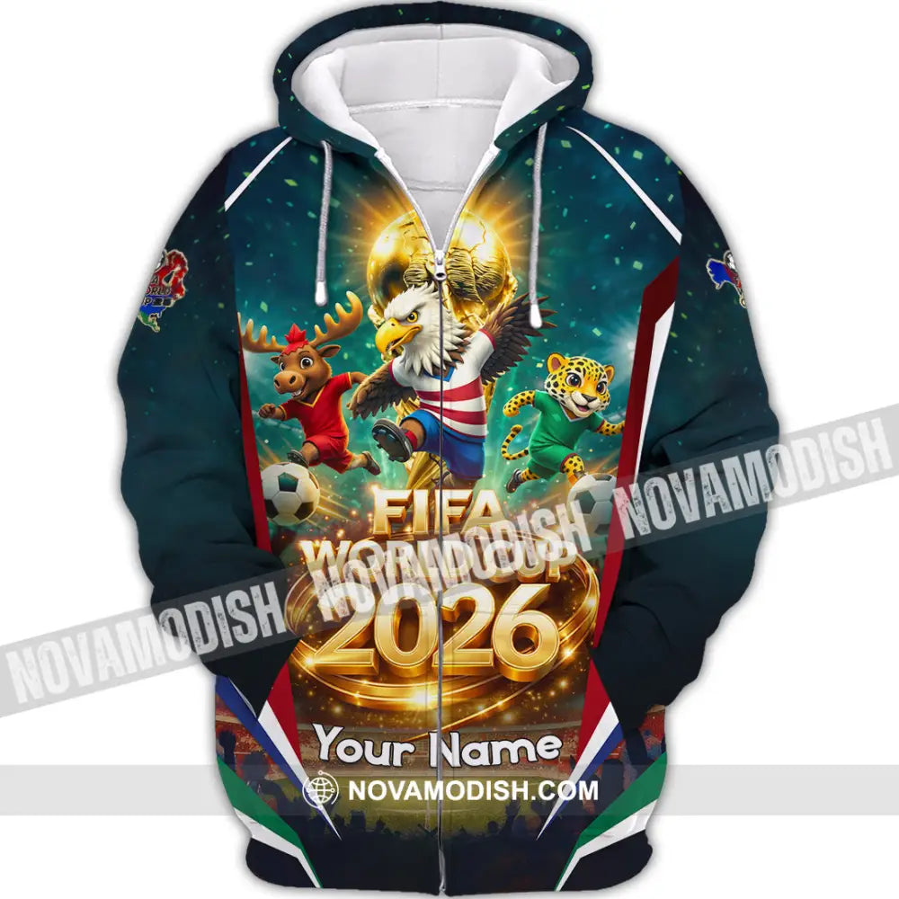 Unisex Shirt - Custom World Cup 2026 3D Shirt Zipper Hoodie / S T-shirt