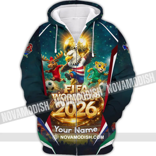 Unisex Shirt - Custom World Cup 2026 3D Shirt Zipper Hoodie / S T-shirt