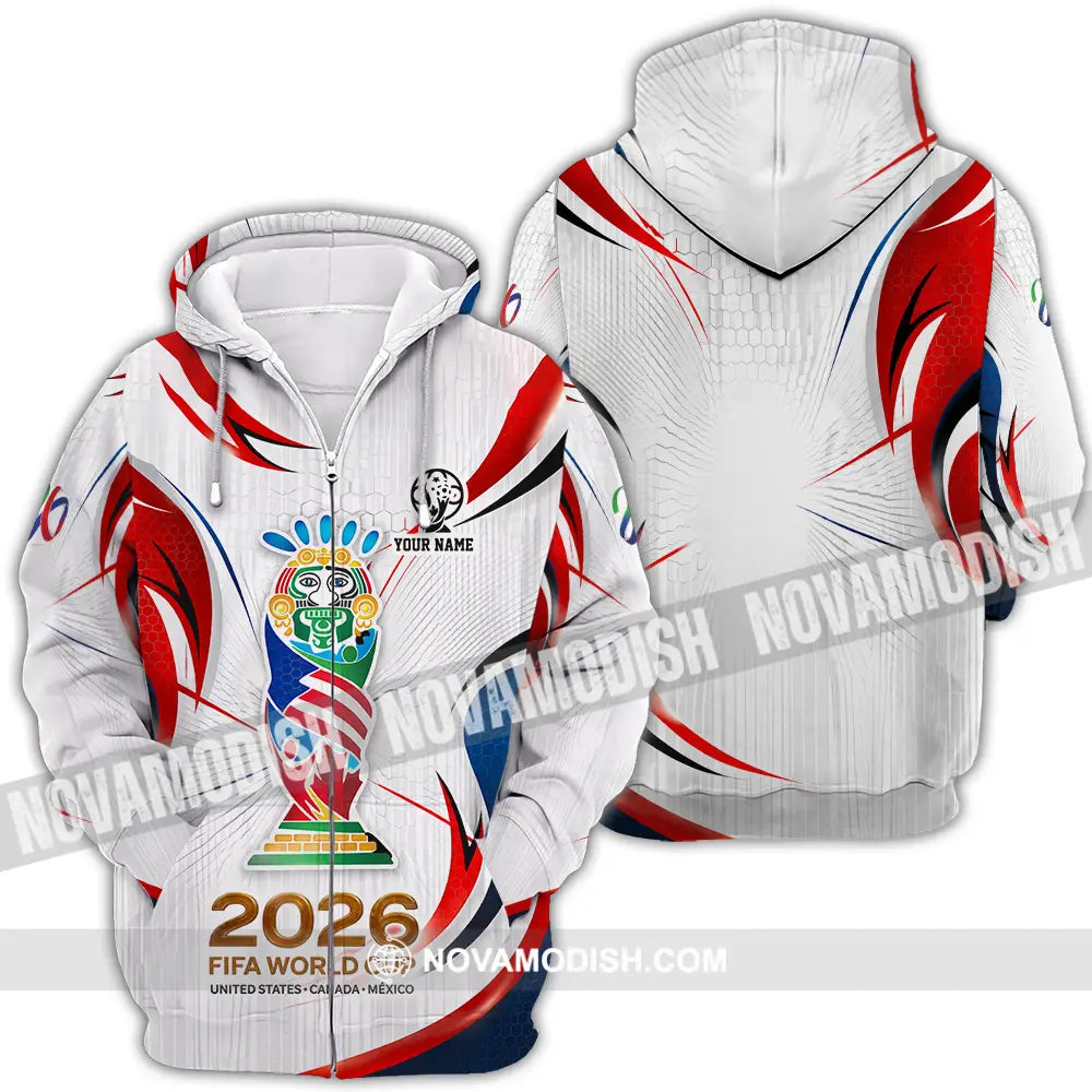Unisex Shirt - Custom World Cup 2026 3D Shirt Zipper Hoodie / S T-shirt