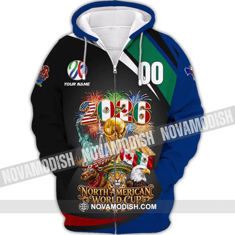 Unisex Shirt - Custom World Cup 2026 3D Shirt - Zipper Hoodie / S - T-shirt