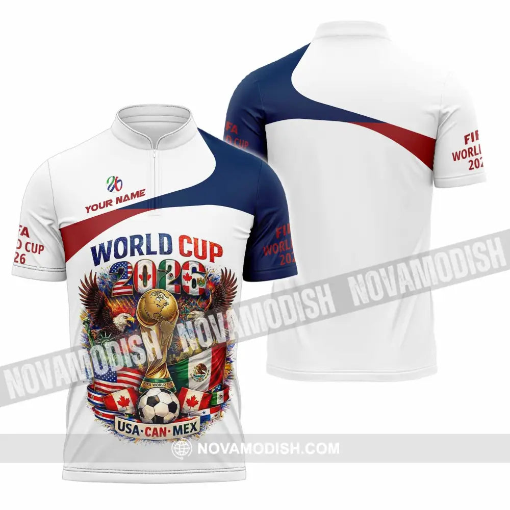 Unisex Shirt - Custom World Cup 2026 3D Shirt - Zipper Polo Shirt / S - T-shirt