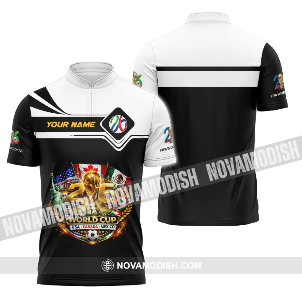 Unisex Shirt - Custom World Cup 2026 3D Shirt - Zipper Polo Shirt / S - T-shirt