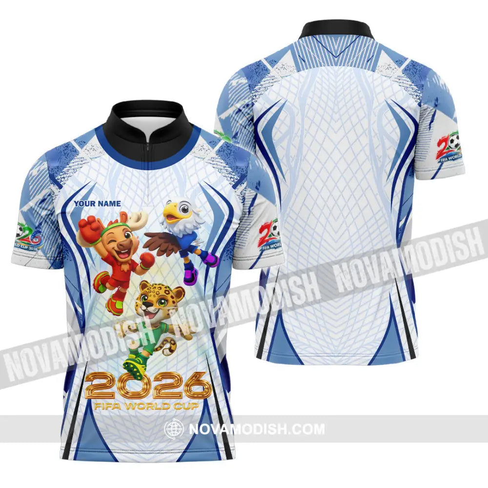 Unisex Shirt - Custom World Cup 2026 3D Shirt Zipper Polo Shirt / S T-shirt