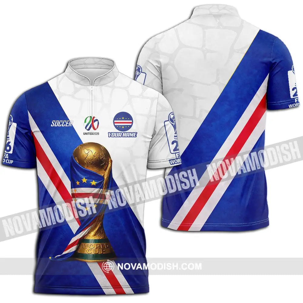Unisex Shirt - Custom World Cup 2026 3D Shirt Zipper Polo Shirt / S T-shirt