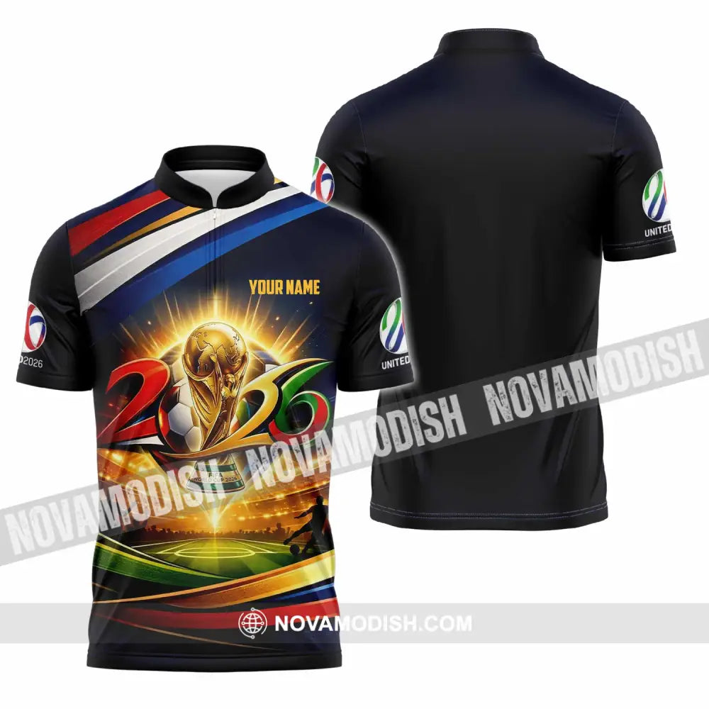 Unisex Shirt - Custom World Cup 2026 3D Shirt - Zipper Polo Shirt / S - T-shirt