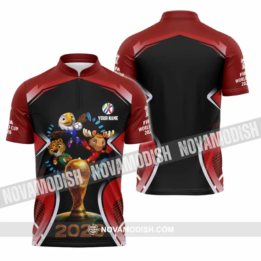 Unisex Shirt - Custom World Cup 2026 3D Shirt - Zipper Polo Shirt / S - T-shirt