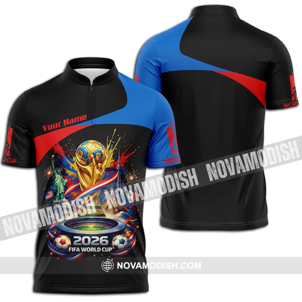 Unisex Shirt - Custom World Cup 2026 3D Shirt - Zipper Polo Shirt / S - T-shirt