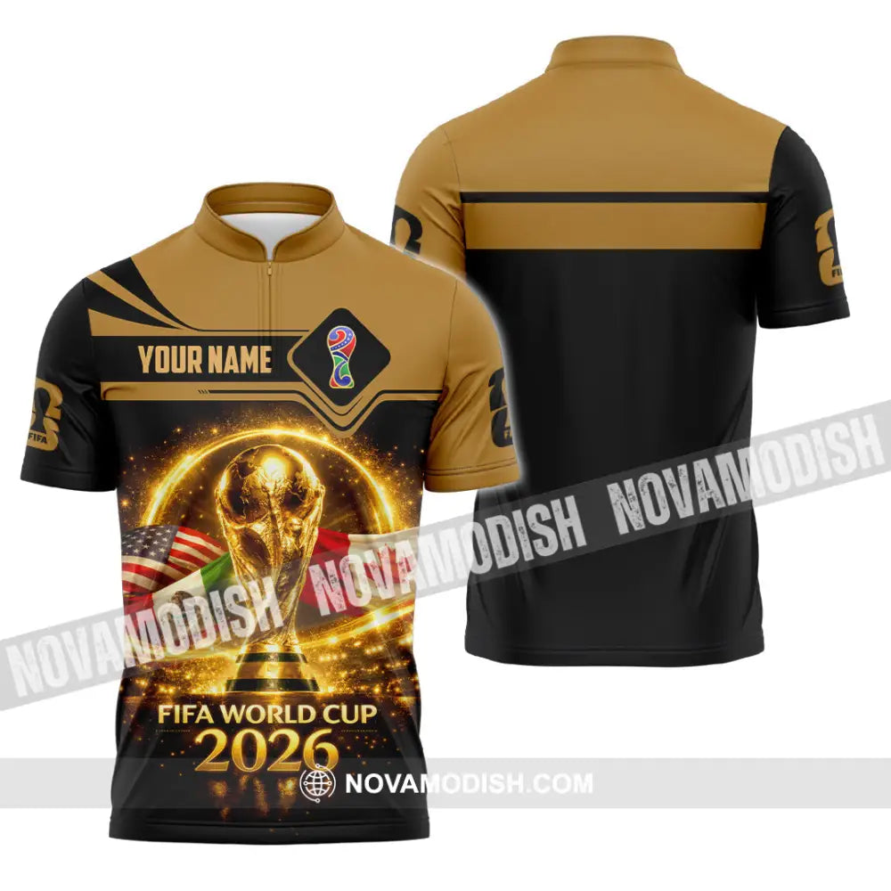 Unisex Shirt - Custom World Cup 2026 3D Shirt - Zipper Polo Shirt / S - T-shirt