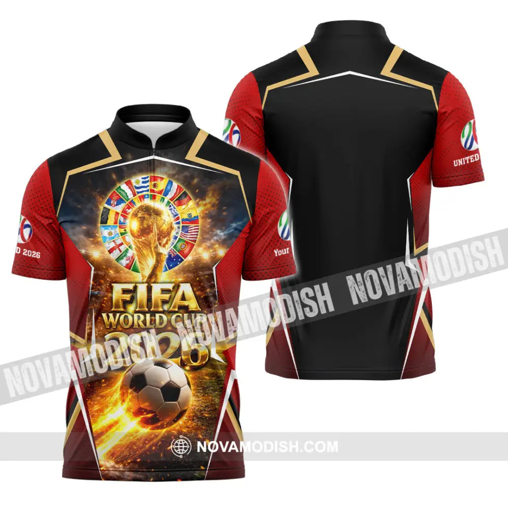 Unisex Shirt - Custom World Cup 2026 3D Shirt - Zipper Polo Shirt / S - T-shirt
