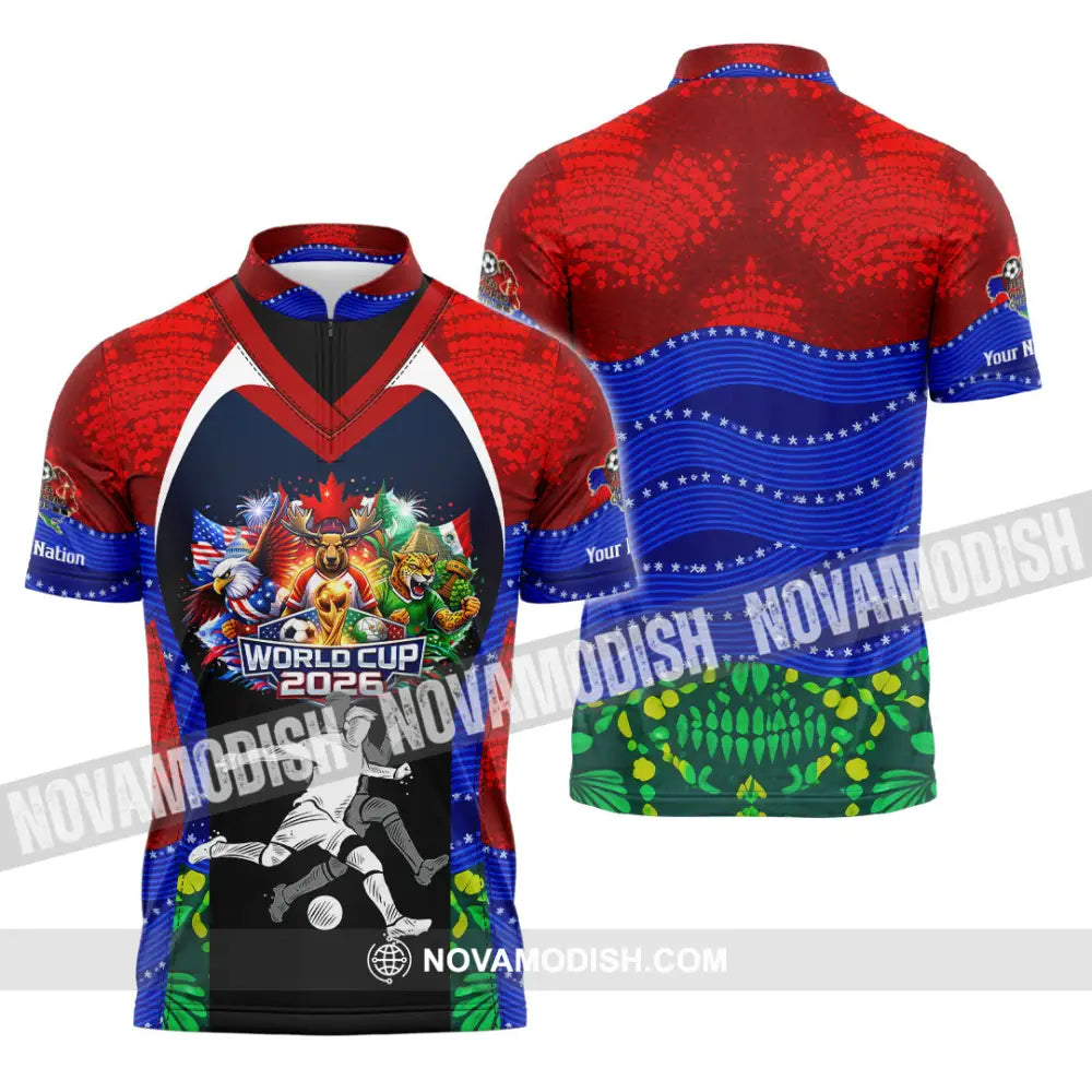 Unisex Shirt - Custom World Cup 2026 3D Shirt - Zipper Polo Shirt / S - T-shirt