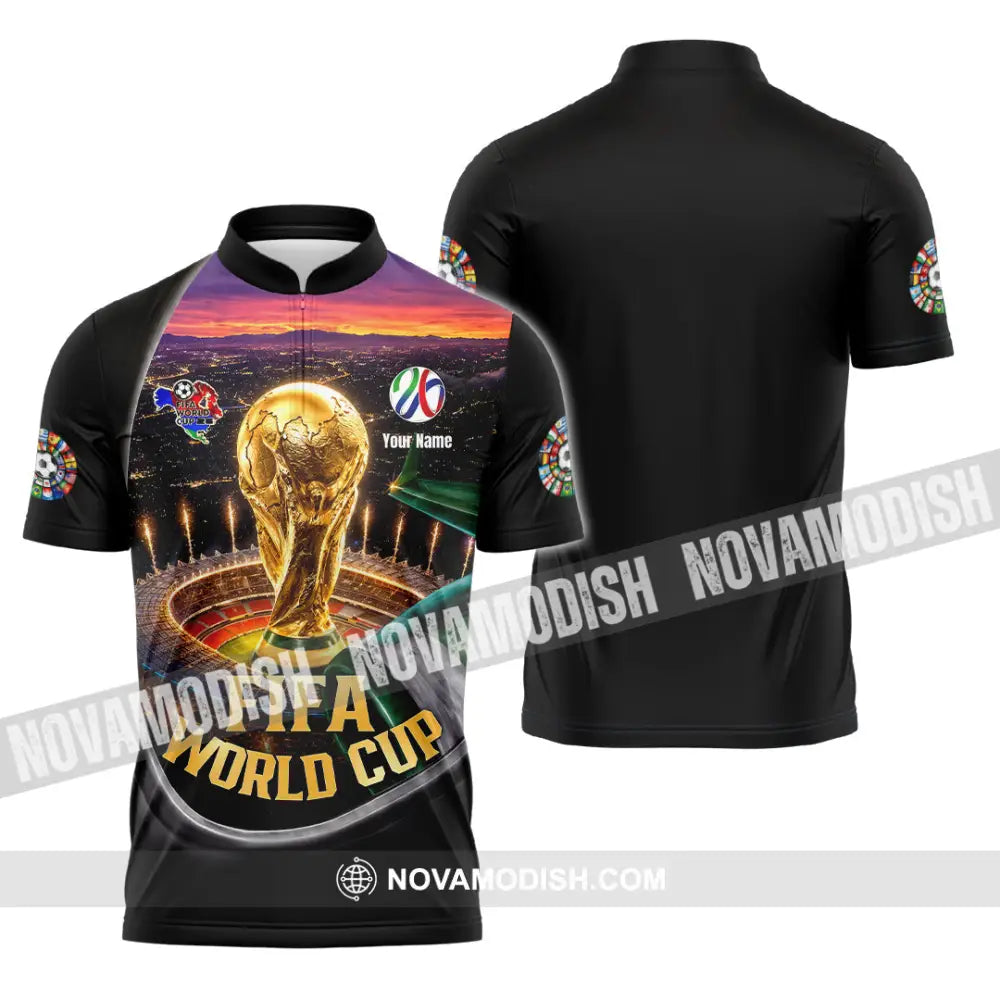 Unisex Shirt - Custom World Cup 2026 3D Shirt - Zipper Polo Shirt / S - T-shirt