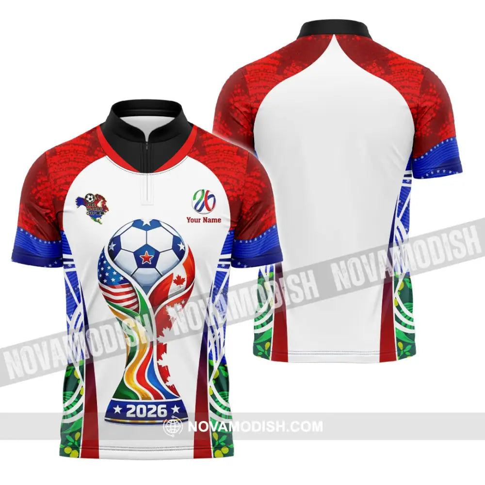 Unisex Shirt - Custom World Cup 2026 3D Shirt - Zipper Polo Shirt / S - T-shirt