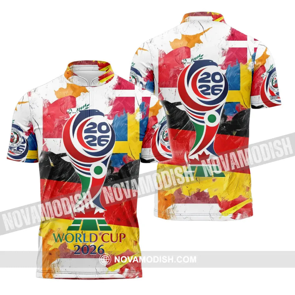 Unisex Shirt - Custom World Cup 2026 3D Shirt - Zipper Polo Shirt / S - T-shirt