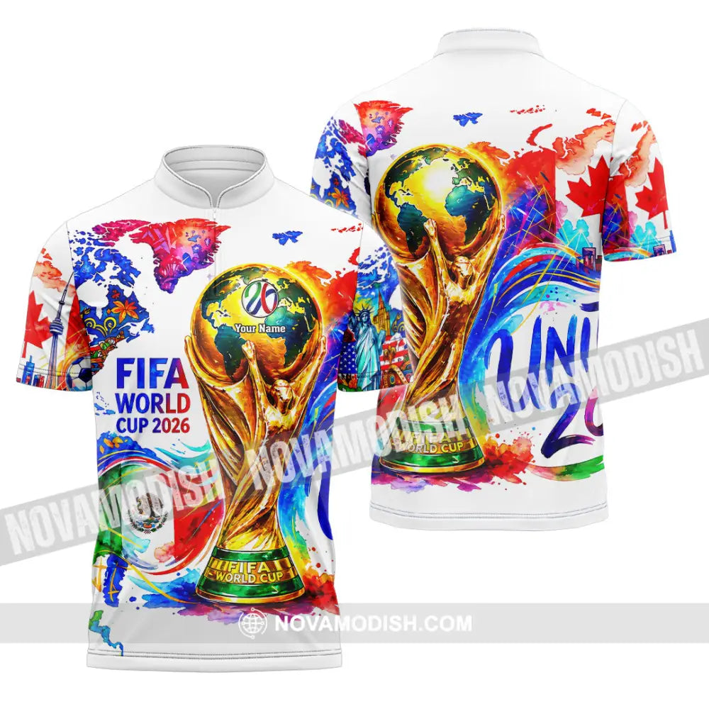 Unisex Shirt - Custom World Cup 2026 3D Shirt - Zipper Polo Shirt / S - T-shirt