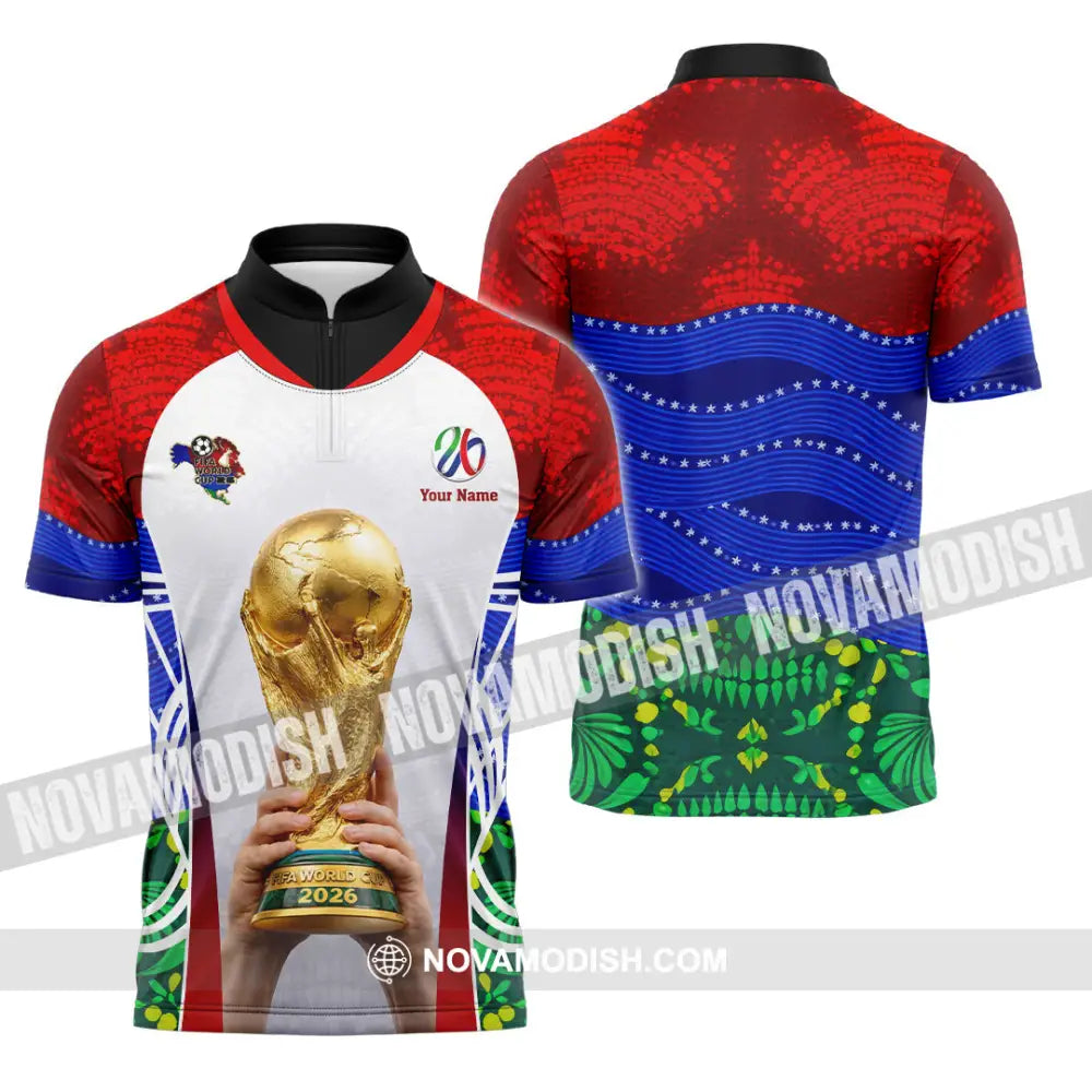 Unisex Shirt - Custom World Cup 2026 3D Shirt - Zipper Polo Shirt / S - T-shirt