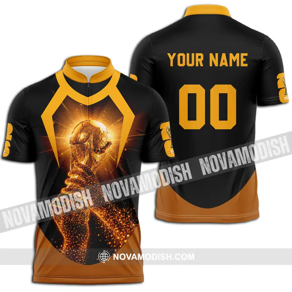Unisex Shirt - Custom World Cup 2026 3D Shirt Zipper Polo Shirt / S T-shirt