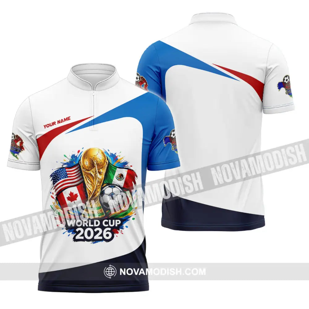 Unisex Shirt - Custom World Cup 2026 3D Shirt - Zipper Polo Shirt / S - T-shirt