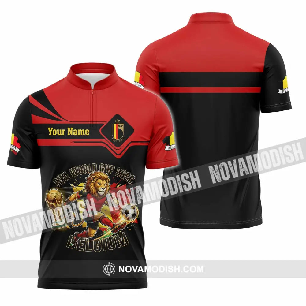 Unisex Shirt - Custom World Cup 2026 3D Shirt Zipper Polo Shirt / S T-shirt