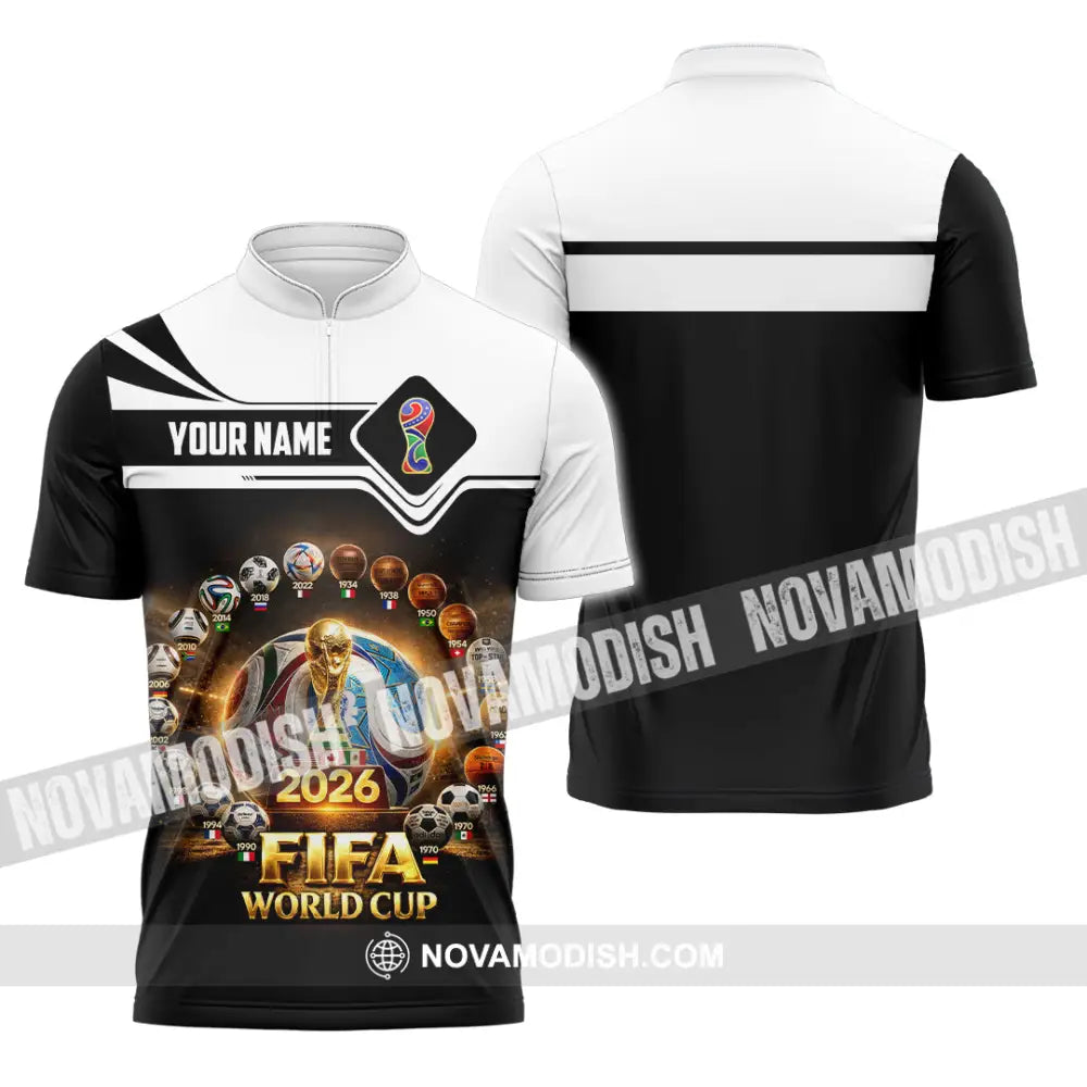 Unisex Shirt - Custom World Cup 2026 3D Shirt - Zipper Polo Shirt / S - T-shirt