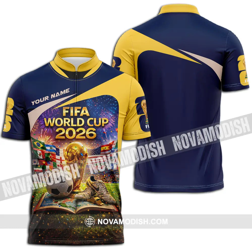 Unisex Shirt - Custom World Cup 2026 3D Shirt Zipper Polo Shirt / S T-shirt