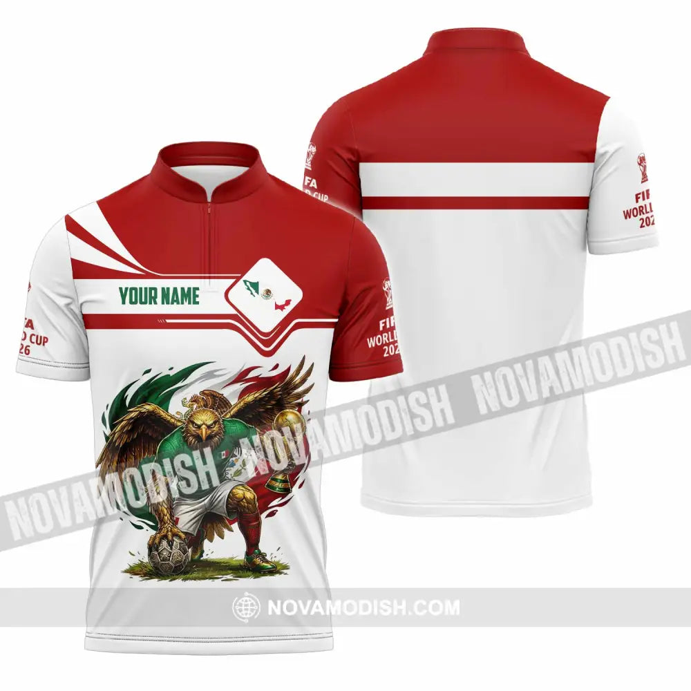 Unisex Shirt - Custom World Cup 2026 3D Shirt - Zipper Polo Shirt / S - T-shirt