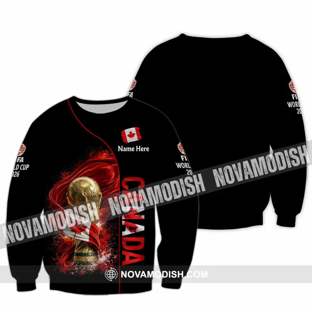 Unisex Shirt - Custom World Cup 2026 Canada 3D Shirt Long Sleeve / S T-shirt