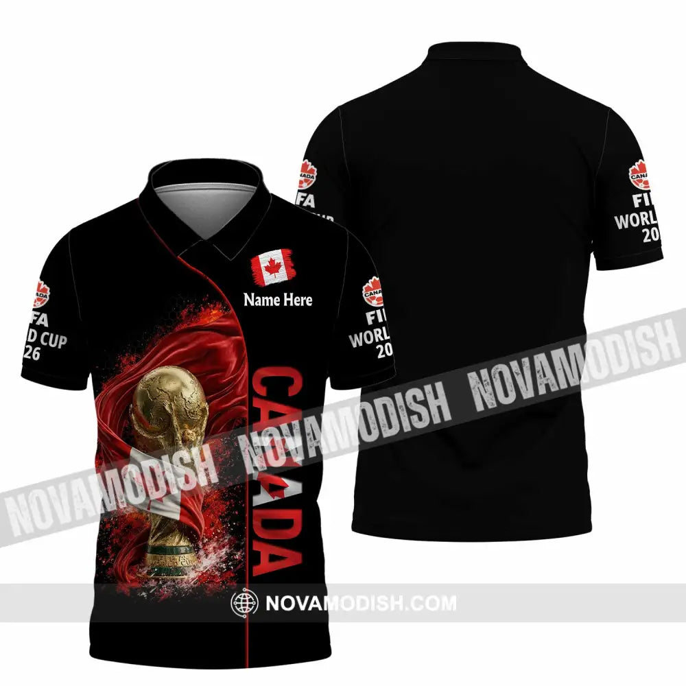Unisex Shirt - Custom World Cup 2026 Canada 3D Shirt Polo Shirt / S T-shirt